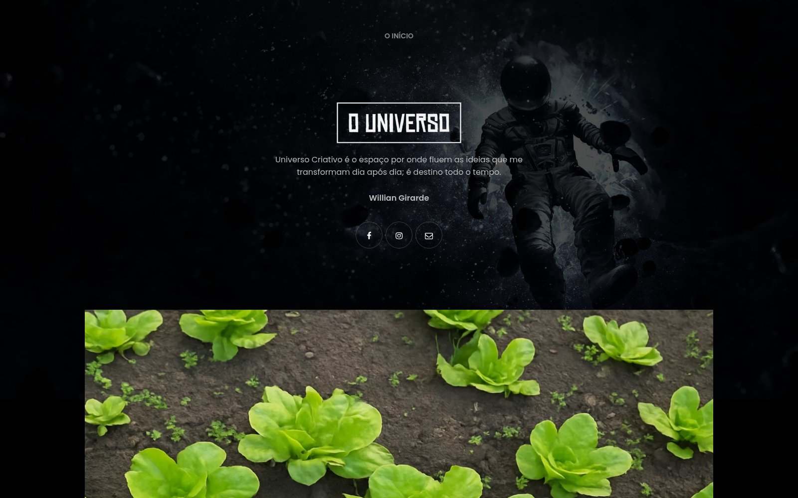 Home do site universocriativo.com